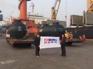 焦点娱乐完成援建项目油罐设备运输
